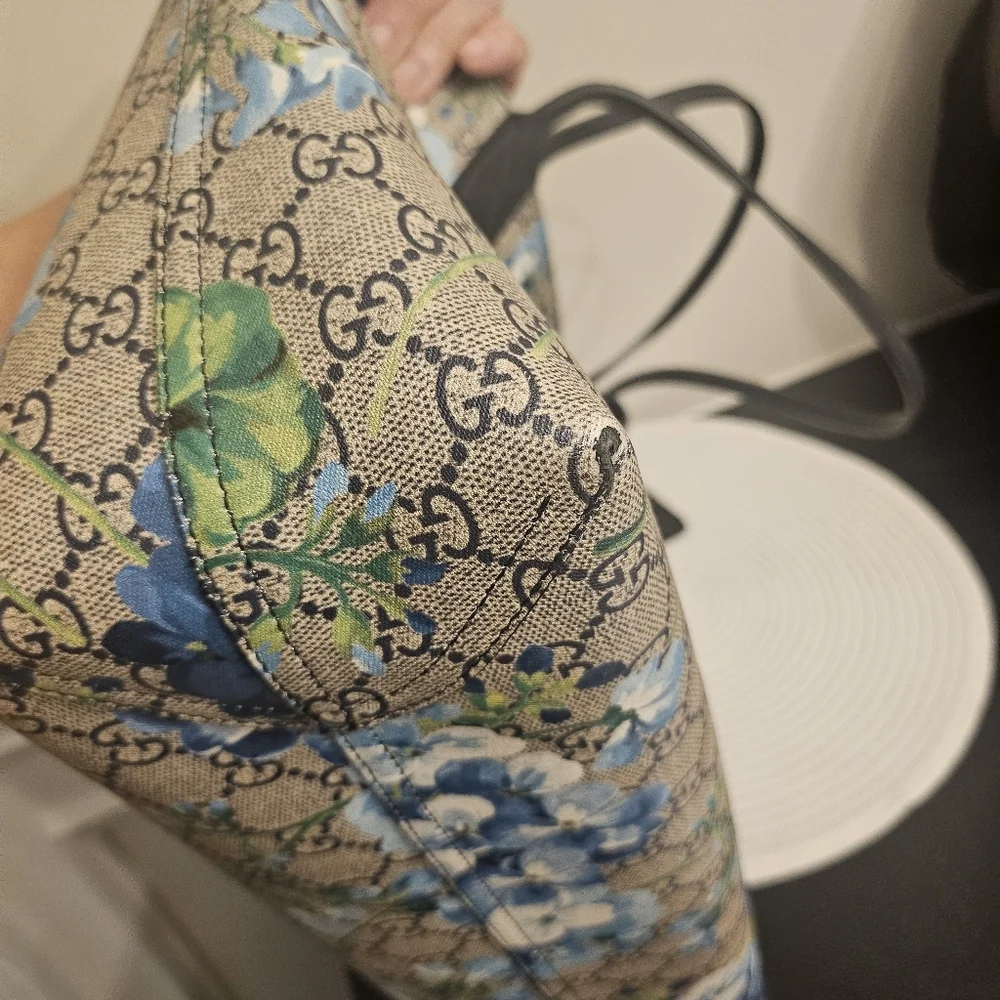 Gucci Bloom Floral Blue Tote Bag - Reversible - Picture 11 of 16